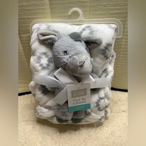 Hudson Baby, plush toy and blanket, donkey